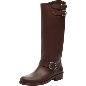 COACH Women's Daria Moto Boot Industrial Shoe (9, Maple)