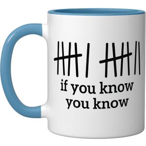 Funny 67 6 7 Meme Six Seven Meme Z Gen Alpha Gen Trendy Ceramic Mug, Blue/White (11 Ounces)