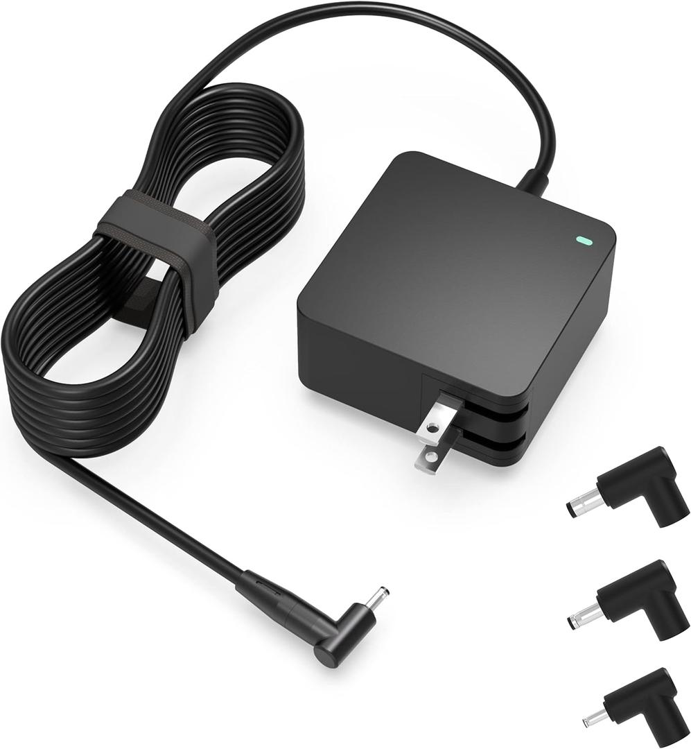 Nicpower Charger Fit for Asus Vivobook, Zenbook and More Laptop, Featuring Charging Indicator, Foldable Plug(Scratch-Resistant), 7.5Ft Cable, 65W/45W/33W