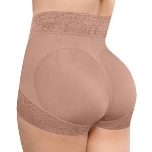 SHAPELLX Shapewear for Women Tummy Control Short Faja Body Shaper Compression Panties Mid Waisted Briefs Lace Underwear (Large, A5-mauve Brown)