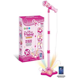 Model Karaoke Machine for Singers,Rechargeable Karaoke Machine Toys with Adjustable Stand,Kids Microphone with Flashing Stage Lights Adjustable Stand Gift (new Model)