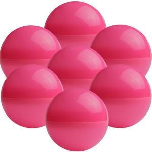 Vending Machine Capsules - 3" PINK Empty Plastic Capsules - 14 Pcs Toy Capsule - Pink Round Large Easter Eggs - Bath Bombs Molds - Party Favors DIY Craft Supplies