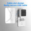 Blink Sync Module 2 Wall Mount with Short USB Cable, honecumi No-Drill Outlet Mount Bracket for Blink Sync Module 2, Compact Cable Management Holder, Space Saving Blink Accessories  White