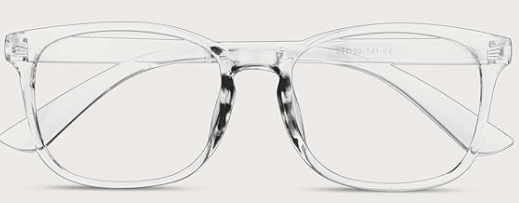 Blue Light Blocking Glasses - Fashion Square Eyeglasses, Anti UV Ray Computer Gaming Glasses Blue Blockers for Women/Men (Transparent)