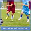 Boyiee 3 Pairs Kids Shin Guard Sleeves Youth Soccer Shin Guard Socks Breathable Calf Covers Holders Soccer Socks with Pockets