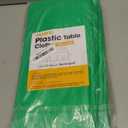 Green Plastic Table Cloth Rectangle Table 15 Pack, 54''108'' Tablecloth for 6ft Tables, Table Cloth for Disposable Use, Table Cover for Holiday Party, Gathering