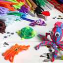 Essentials By Leisure Arts Chenille Stems Neon, 12 Inch 6mm, Bendable Craft Pipe Cleaners for DIY Projects, Dolls, Ornaments, Jewelry, and Decorations, 100 Pack
