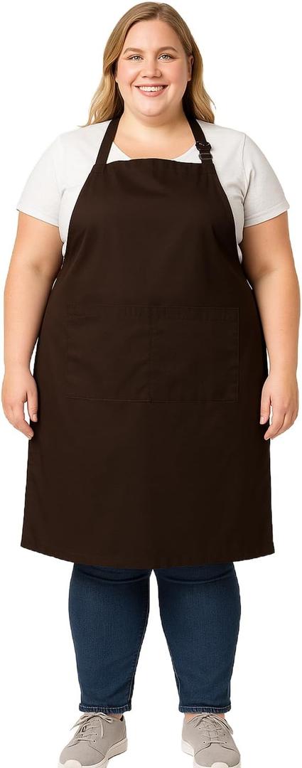 Urby Kitchen Cooking Aprons for Women with Pockets Plus Size, Ideal For XL XXL or Waist W38+. Extra Large and Long.