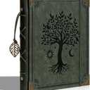 Vintage Photo Album 4x6 Leather Scrapbook Album with Writing Space 120 Photos & 30 Sheets DIY Paper Memory Albums Book for Anniversary Travel Vacation Family Tree, Green