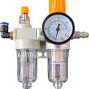 Tire Changer Air Pressor Oil Water Regulator Separator with Pressure Gauge, Filter Lubricator, Oil Air Separator, Trap Filter, Max. 145psi, with Connectors