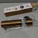 Epar Electric Gold Salt and Pepper Grinder - Battery Operated Brass Pepper Mill with Ceramic Burr - One Hand Peppermills With LED Light