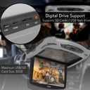 Pyle Car Roof Mount DVD Player Monitor 13.3 inch Vehicle Flip Down Overhead Screen- HDMI SD USB Card Input with Built-in IR Transmitter for Wireless IR Headphone, 3 Style Colors - Pyle PLRD146
