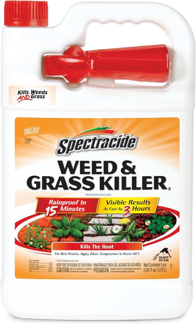 Spectracide Weed & Grass Killer, Use On Driveways, Walkways and Around Trees and Flower Beds, 1 Gallon (RTU Spray) Spectracide Weed & Grass Killer, Use On Driveways, Walkways and Around Trees and Flower Beds, 1 Gallon (RTU Spray)