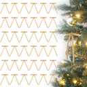 36 Pcs Velvet Bows for Christmas Tree - 5 x 7 in Velvet Ornaments for Christmas Tree Bows, Wreath, Garland, Stocking, Gift - Vintage Christmas Decor Decoration (Khaki)