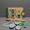 Wooden Baby Walker, 10 in 1 Baby Activity Center Walker Adjustable Wood Toddler Walker Push Walker Toy for Boys and Girls (BW001)