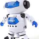 Musical Walking Dancing Robot Toy for Kids, Flashing Lights, 360 Body Spinning, Toddlers Bosys Girls Fun Figure Toy