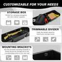 VaultsOnWheels Under Seat Storage Box Fit for Ford F150 2015-2026 SuperCrew/Crew Cab & F250 F350 F450 2017-2026 SuperDuty Accessories, Console Organizer Truck Tool Box Detachable Underseat Organizer