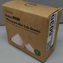 2 Pack and Play Sheets, Waterproof Mini Crib Sheets Fitted  38x26 Organic Cotton Pack N Play Sheets for Graco Pack and Play Mattress, Playard Baby Crib Sheets,Neutral for Boy,Girl,Toddler(Mist Rose)