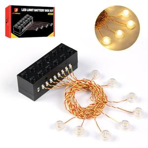 JMBricklayer LED Light Kit Building Blocks Set, 2x6 Light Up Bricks with Light-Sensing Mode, DIY Lighting Accessories Decoration Toys Compatible with Major Brands