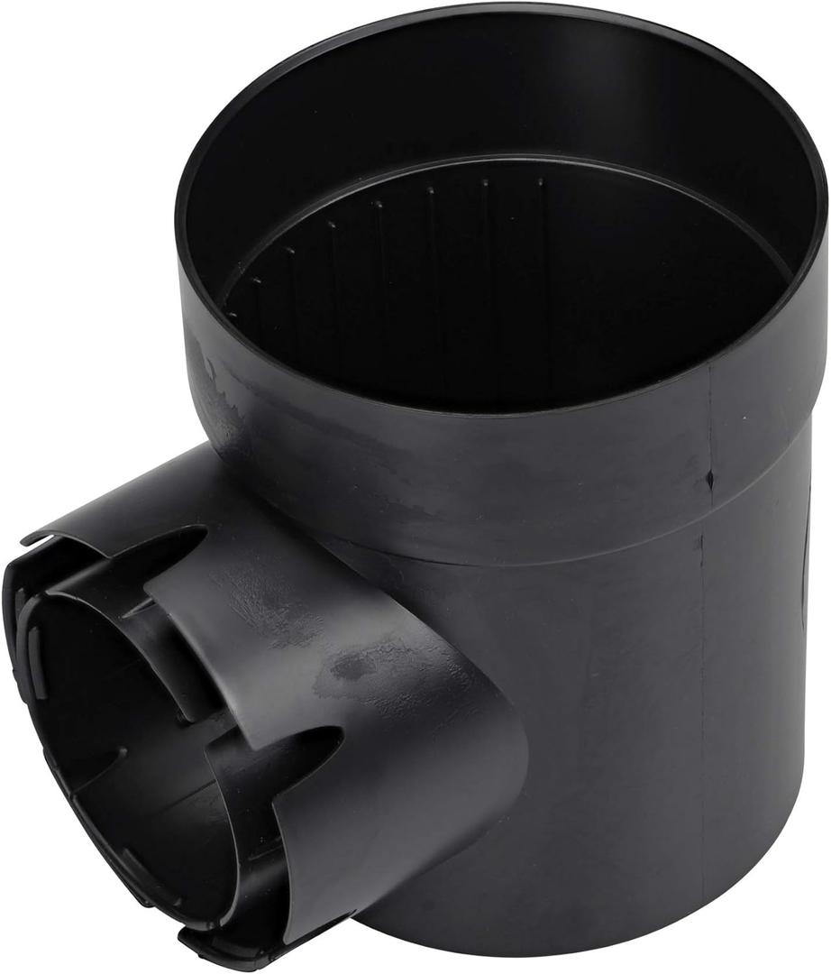 NDS 101* Round Spee-D Catch Basin Drain, 1 Outlet, Connects to 3-Inch and 4-Inch Drain Pipes, Manages Light Water Flows, 6-Inch, Plastic, Black