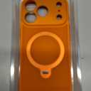 360 Spin Magnetic Stand for iPhone 17 Pro Case, Fit for MagSafe, All Around 4X Military-Grade Protection, Full Camera Protection,Anti-Slip Slim Phone Case for iPhone 17 Pro 6.3", Cosmic Orange