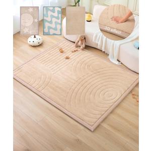 Hakuna Matte CloudRise Baby Play Mat for Floor 60" x 80" Arches Coral Velvet Memory Foam Rug for Crawling & Cozy Play Non-Slip, Water-Resistant, Easy-CareTummy Time Mat, Playmat for Playpen
