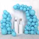 HOUSE OF PARTY Light Blue Balloons - Baby Blue Balloon Garland Kit, 5/12/18 Inch Balloon Arch Kit Blue for Graduation Party, Birthday, Baby Shower & valentine Decorations