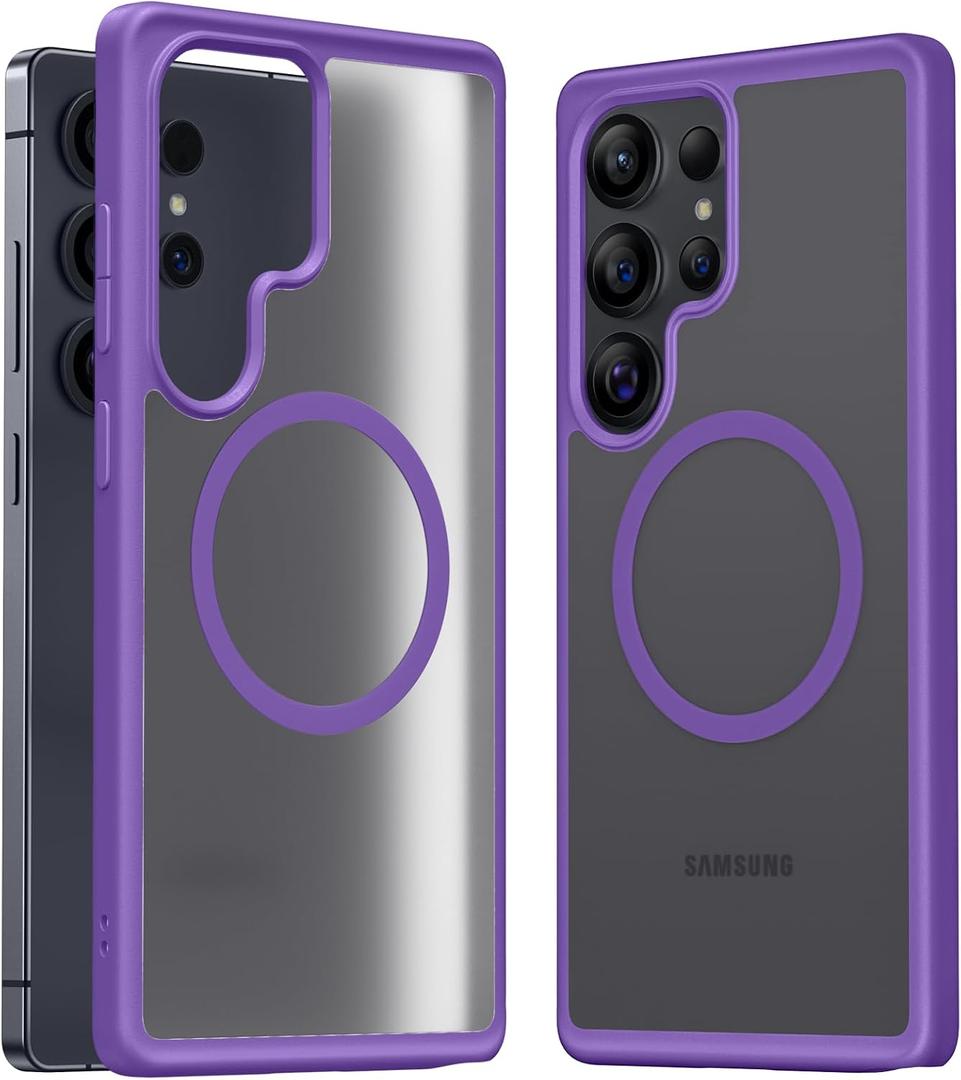 Maledan Magnetic for Samsung Galaxy S25 Ultra Case - Compatible with MagSafe S25 Ultra Case, Military-Grade Protection Phone Case for Galaxy S25 Ultra Accessories, Purple