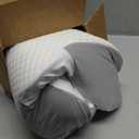 ofwaterstroll Extra High Loft Cervical Pillow, for Broad Shoulders, Firm Support Design (24.41"L x 14.96"W x 6.29"H, White-gray)