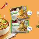 Lemonilo Ramen - Chick'n Curry Soup - Healthy Instant Ramen - Oven-Baked Noodles with Tumeric - Made with All-Natural Ingredients - Quick Meal Kit (2.57 Oz) - Single Pack (EXP 01/31/26)