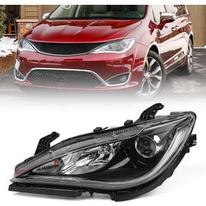 Huray Left Headlight Assembly Fit for Chrysler Pacifica 2018 2019 2020, LH HID Headlamp [Only for Xenon Model] OE Style Replacement for CH2518152 68228949AH Driver Side