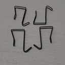 Wire Cubicle Hook Pack, Panel Wall Wire Hooks for Cubicle Accessories, Cubicle Wall Hooks, Cubicle Coat Hook & Organizer for Clothing, Hats, Bags, Pictures (Black, 4 Pack)