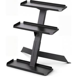 Zonon 3-tier Kettlebell Storage Rack, Alloy Steel Free Weight Organizer Stand for 5–50 lb Kettlebells, Compatible Dumbbell and Exercise Weight Holder for Home Gym, Garage, Apartment and Workout Room