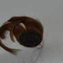 NAYOO Bangs Hair Clip - Medium Brown Fake Bangs 100% Real Human Hair Extensions French Bangs for Women Fringe with Temples Hairpieces Curved Bangs for Daily Wear