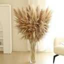 12 Stems 46 inch Tall Pampas Grass Decor - Large Fluffy Dried Pompas Grass for Floor Vase - Rustic Wedding, Baby Shower, Party, Farmhouse, Boho Home Decor