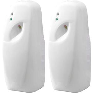 2 Pcs Automatic Air Freshener Dispenser,Wall-mounted Automatic Adjustable Fragrance Aerosol Sprayer for Bathroom, Hotel, Office and Public Area,White,Air Freshener Spray Refill not included