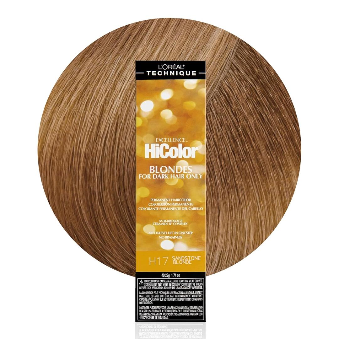 L'Oral Technique HiColor Browns & Blondes Permanent Hair Color | Lifts Dark Hair in One Step | No Brassiness | Rich, Smooth Creme Formula | Intense, Long-Lasting Color | Coolest Brown