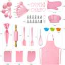 47pcs Kids Cooking Baking Set , Kids Chef Role Play Costume Set for Real Cooking , Chef Hat and Apron Cake Biscuit Tools, Birthday for 4 5 6 7 8 9 10 Year Old ,Toddler Dress Up and Pretend Play
