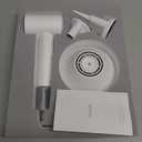 Hair Dryer with Diffuser - 150,000 RPM High Speed Blow Dryer with Comb, 500 Million Ionic Hairdryer, Low Noise, 1600W Professional Fast Dry, 3 Attachments for All Hair Types, Portable for Home Travel, White