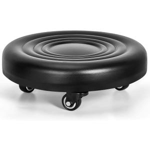 FLOLXNB Low Roller Seat Chair, Rolling Stool with 360Swivel Caster, PU Leather Rolling Chair Seats on Wheels, Movable Mini Stool for Home Office Garage Shop Fitness Sport