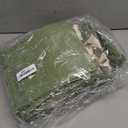 Sweetude 10 Pack Wedding Burlap Bags Bulk with Handle Jute Tote Bags with Clear Window Party Gift Bachelorette Favor with Thank You Cards Reusable Welcome Gift Supplies, 10.5x 8x 4.25 in (Green)