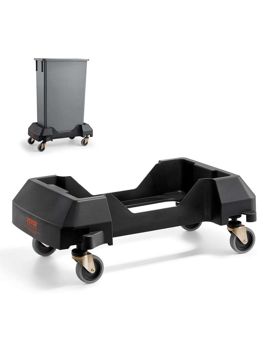 VEVOR Trash Can Dolly, Fit 16/23 Gallon Containers, Interior Dimension 18.11" L X 9.92" W, Trash Can Roller Base with 4 Swivel Wheels, 200lbs Weight Capacity, Smooth & Quiet Rolling Plastic Bin Dolly