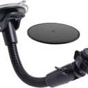 Arkon Mounts - Windshield Suction Car Mount | Flexible Positioning with 360 Swivel Ball Adapter | 8.5 inch Gooseneck | Holds up to 1 Pound | Fits Small Digital Cameras with 1/4 inch