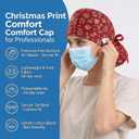 Adjustable Work Cap, Satin Lining, Forehead Sweat-Absorbing Cotton, Good Elasticity, with Buttons and Ties, Suitable for Various Occasions Multicolor
