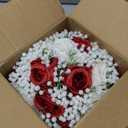 NUPTIO Babys Breath Artificial Flowers: 10 Pcs 8.6 inch Diameter Crimson Rose Ball Fake Arrangement Bouquet for Wedding Centerpiece Event Party Tables Decorations