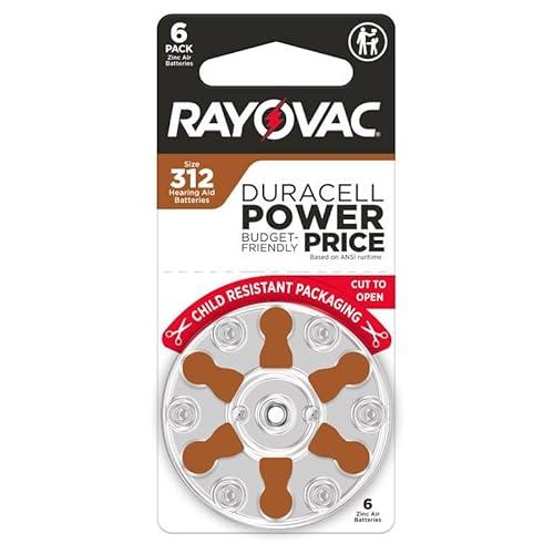 Rayovac Size 312 Hearing Aid Batteries (2 Pack)12 Count