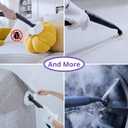 awasky Canister Steam Cleaner: 50-Sec Heat-Up, 0.6 Gal Tank Refill Anytime (Non-Pressurized), 1650W, 60 PSI, 21-Pcs Kit, Dry/Wet Modes, Detachable Hose for Tile Grout Furniture Floor Car Cleaning Gray