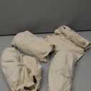 Smiry Waterproof Seat Covers for Dining Room Chairs Set of 4, Stretch Jacquard Removable Washable Chair Seat Slipcovers Protector, No Rear Covers, Beige