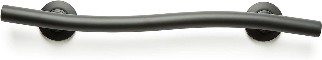 Seachrome 36'' Designer Wave Shaped Shower Grab Bar, Matte Black (GW-3536-QCR-MB)