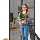 Smartor Magnetic Screen Door Magnetic Closure Fits 39"x82" Doors |Polyester - Retractable Screen Door Mesh| Self Sealing|Hands Free |Keeps Bugs Out|Pet and Kid Friendly-39 Inch x 82 Inch